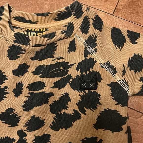 Mini Munster leopard print baby sweatshirt 3-6 months - Picture 3 of 5